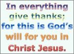 give thanks to God