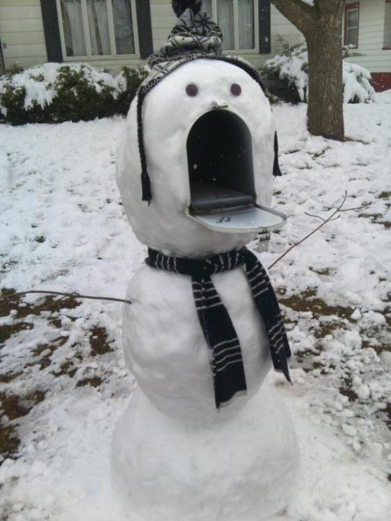 snow mail box