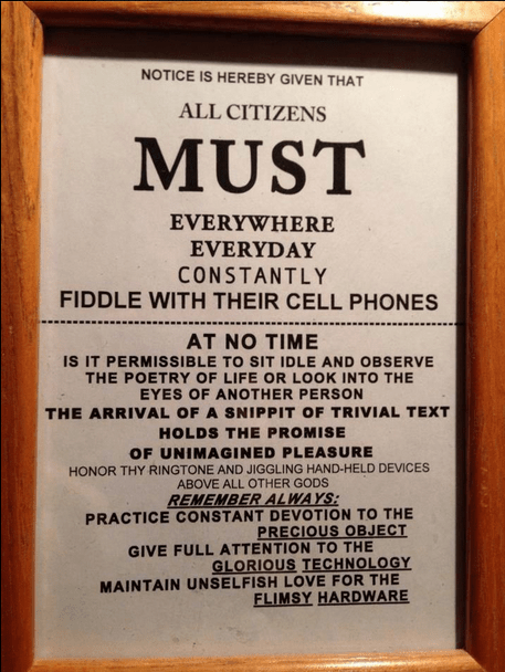 cell phone notice