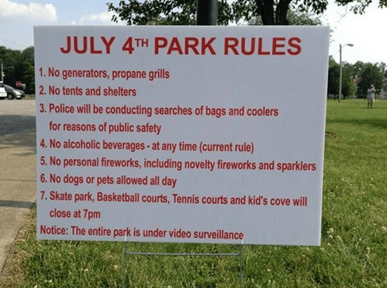 July 4th rules