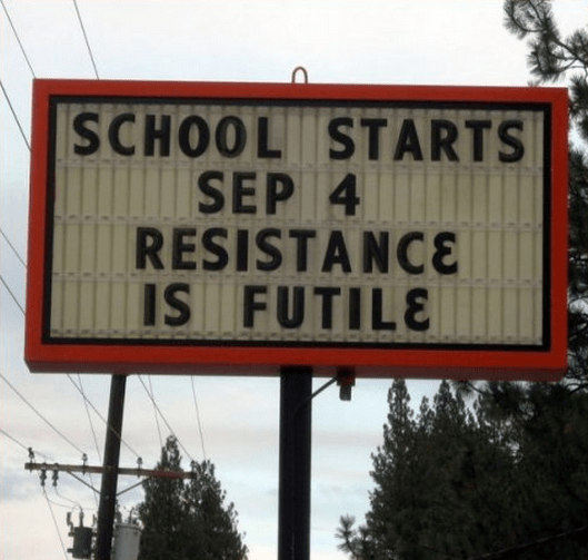 back to school sign
