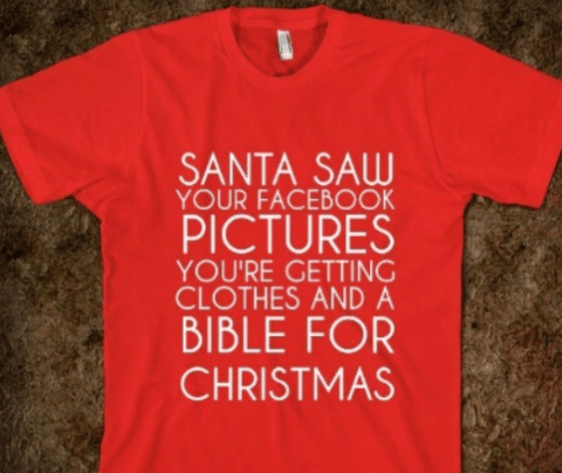 Santa bringing clothes