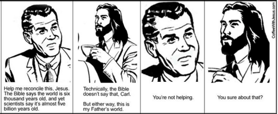 coffee w Jesus, young earth