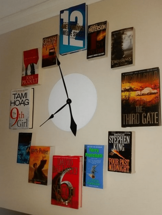 book lover's clock
