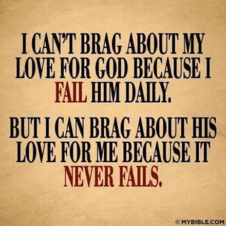 his love never fails