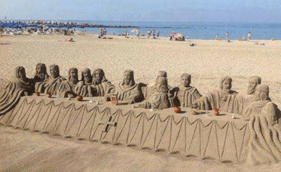 last supper on the beach